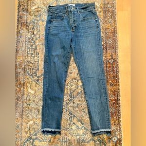 LOFT Double Frayed Hem Denim Ankle Skinny Jean Women's Size 28/6